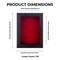 Rustic Black Wood Shadow Box Frame with Acrylic Front - Red Suede Backing, 30 Sizes